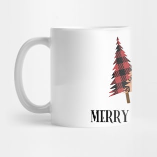 Merry Christmas – Plaid & Animal Print Trees Mug